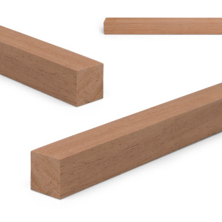 Wood strip - Planed mahogany - 23x23x1000mm