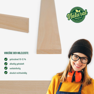 Wood strip - Planed birch - 23x45x1000mm