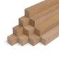 10-piece set of wooden strips - planed oak - 30x30x500mm