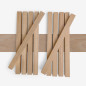 10-piece set of wooden strips - planed oak - 30x30x500mm