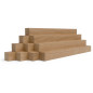 10-piece set of wooden strips - planed oak - 30x30x500mm