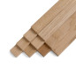 10-piece set of wooden strips - planed oak - 8x25x500mm