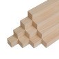 10-piece set of wooden strips - planed ash - 30x30x500mm