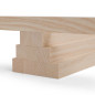 10-piece set of wooden strips - planed ash - 30x30x500mm