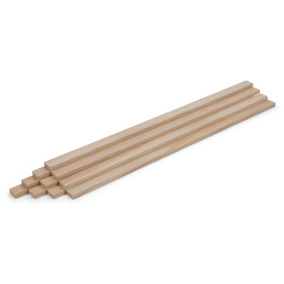 10-piece set of wooden strips - planed ash - 8x25x500mm
