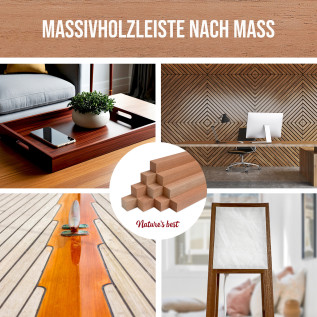 10er-Set Holzleiste - Mahagoni gehobelt - 20x20x500mm