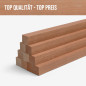10-piece set of wooden strips - planed mahogany - 30x30x500mm