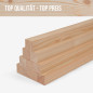 10-piece set of wooden strips - planed larch - 20x20x500mm