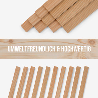 10er-Set Holzleiste - Lärche gehobelt - 8x20x500mm