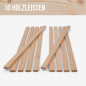 10-piece set of wooden strips - planed larch - 8x25x500mm