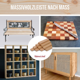 10er-Set Holzleiste - Lärche gehobelt - 8x25x500mm