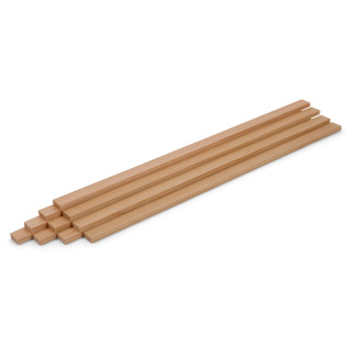 10-piece set of wooden strips - planed larch - 8x25x500mm