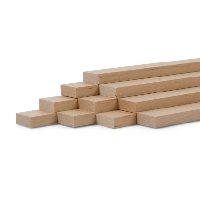 10er-Set Holzleiste - Birke gehobelt - 8x20x500mm
