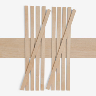 10er-Set Holzleiste - Birke gehobelt - 8x25x500mm