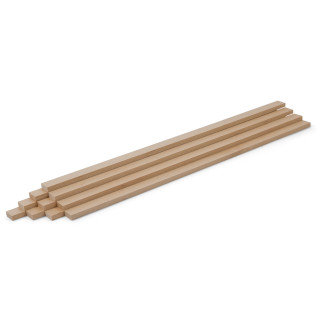 10-piece set of wooden strips - planed birch - 8x25x500mm