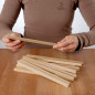 20-piece set of wooden sticks - planed oak - 10x10x250mm