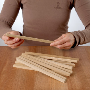 20-piece set of wooden sticks - planed oak - 10x10x250mm