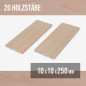 20er-Set Holzstäbe - Buche gehobelt - 10x10x250mm 20er-Set Holzstäbe - Buche gehobelt - 10x10x250mm