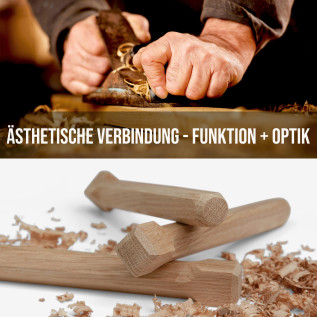 Holznägel - Eiche gefast - L 240mm