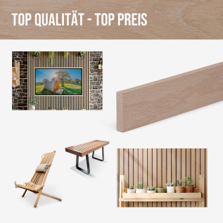 Wood strip - planed oak - 20x50x1000mm