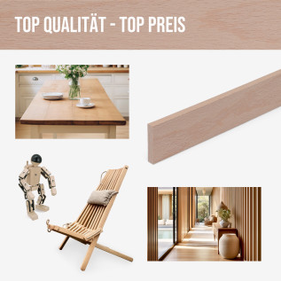 Wood strip - planed beech - 6x25x1000mm