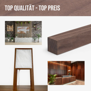 Wood strip - planed walnut - 23x23x1000mm