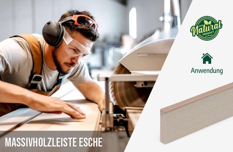 Zuschnittservice Woodsellers - Massivholzleiste Esche