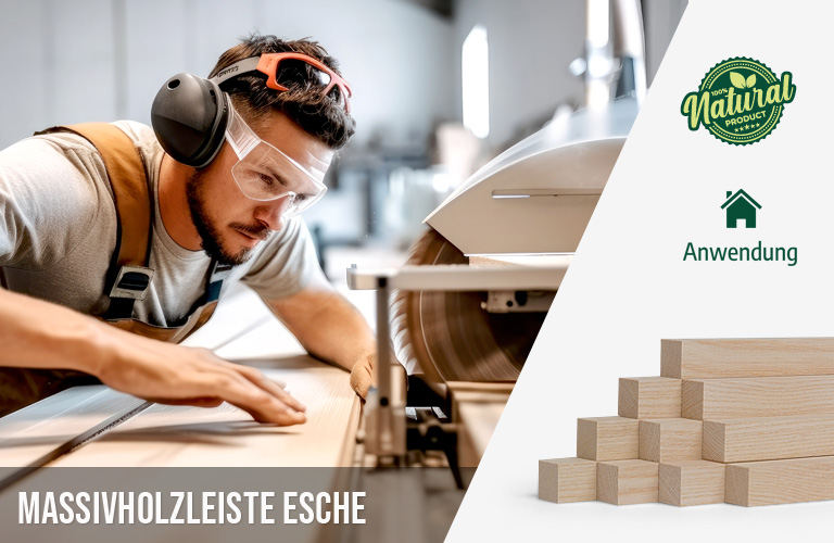 Zuschnittservice Woodsellers - Massivholzleiste Esche