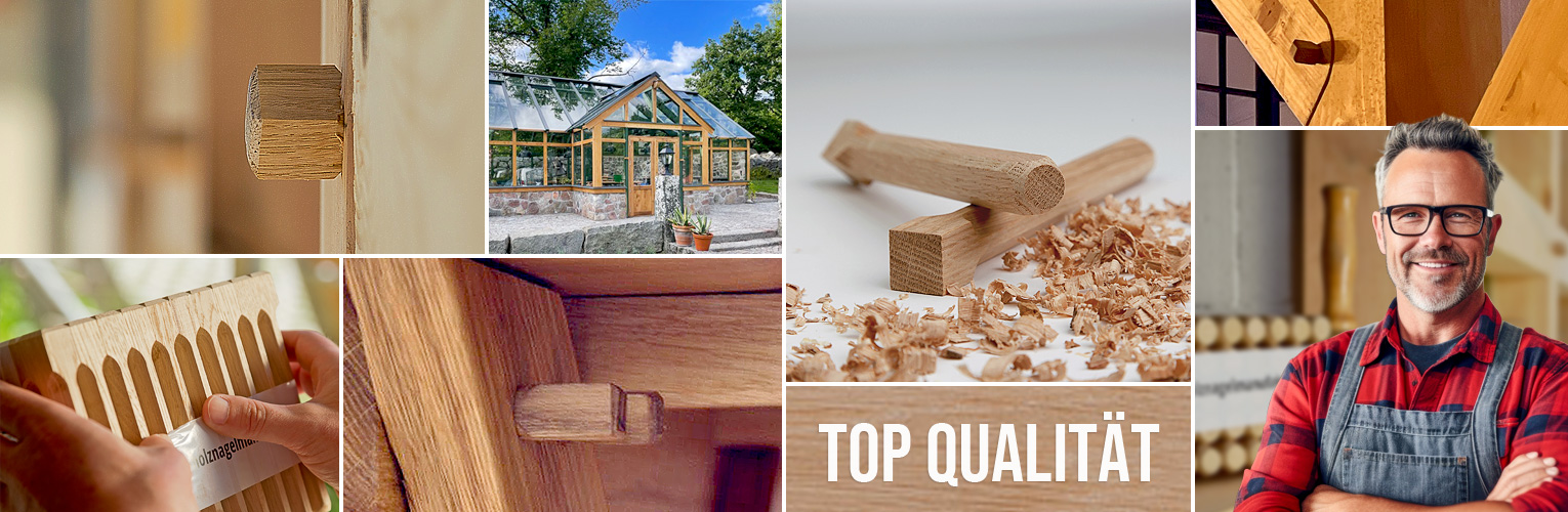 Holznägel - Eiche gefast - Anwendungsbeispiele