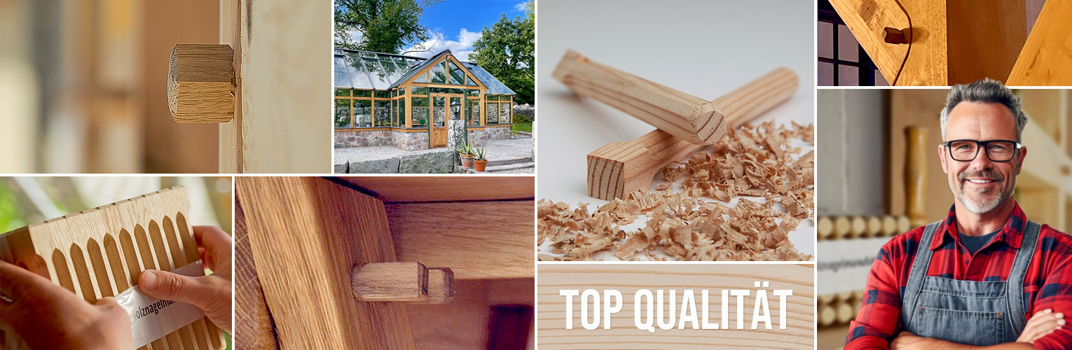 Holznägel - Lärche gefast - Anwendungsbeispiele